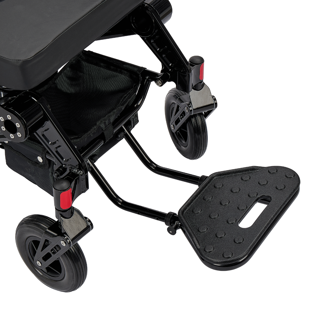 Enterprise 200 – Lightweight Folding Electric Wheelchair with Premium 350W Brushless Motors (200kg Load, 53cm Seat) - Etech Mobility UK