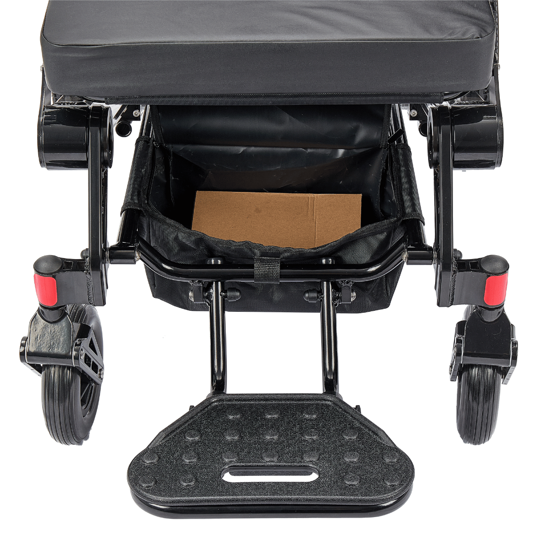 Enterprise 200 – Lightweight Folding Electric Wheelchair with Premium 350W Brushless Motors (200kg Load, 53cm Seat) - Etech Mobility UK