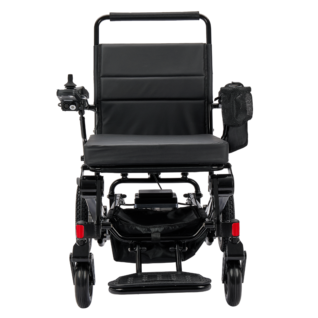 Enterprise 200 – Lightweight Folding Electric Wheelchair with Premium 350W Brushless Motors (200kg Load, 53cm Seat) - Etech Mobility UK