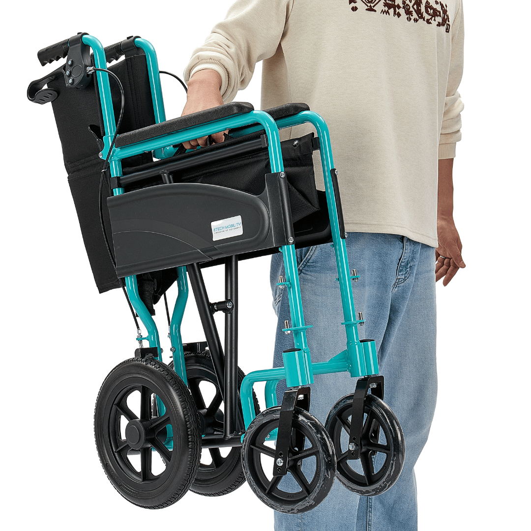 Etech Mobility Stride Transit Wheelchair – Ultra Lightweight & Foldable (13kg) - Etech Mobility UK