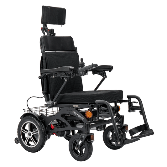 Etech Mobility TRS – Lightweight Foldable Electric Wheelchair with Tilt - in - Space & Reclining Backrest (40kg) - Etech Mobility UK