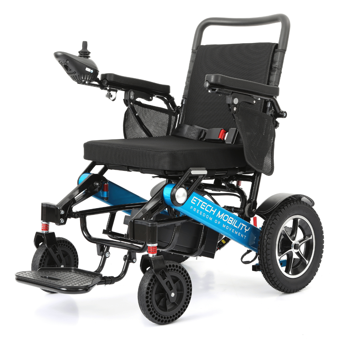 Lightweight Electric Wheelchair | Folding Powerchair | Freedom Pro ST - Etech Mobility UK