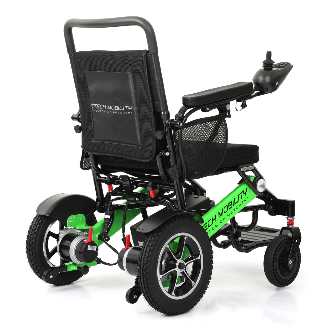 Limited Edition Lime Green Lightweight Electric Wheelchair | Freedom Pro ST - Etech Mobility UK