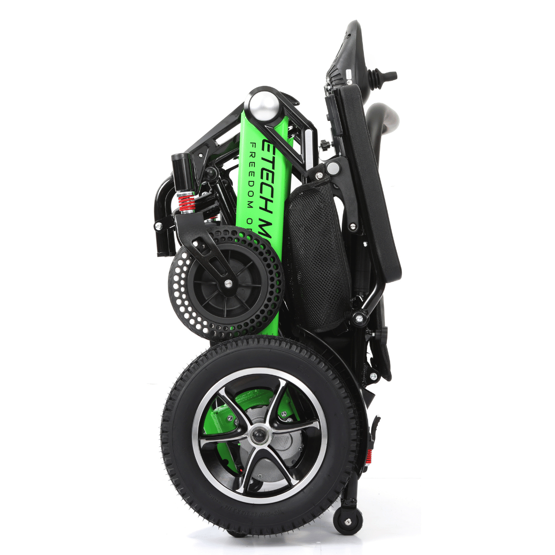 Limited Edition Lime Green Lightweight Electric Wheelchair | Freedom Pro ST - Etech Mobility UK