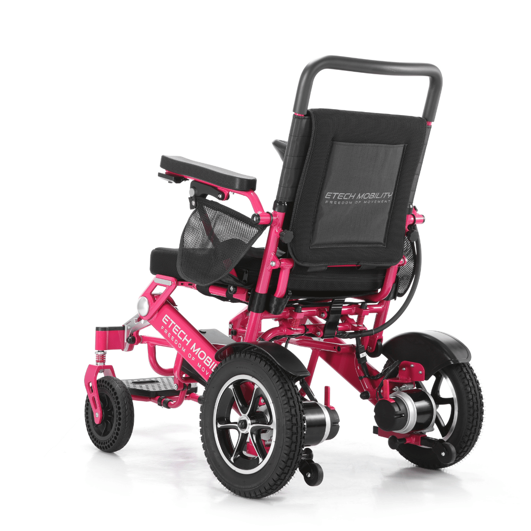 Limited Edition Pink Lightweight Electric Wheelchair | Freedom Pro ST - Etech Mobility UK