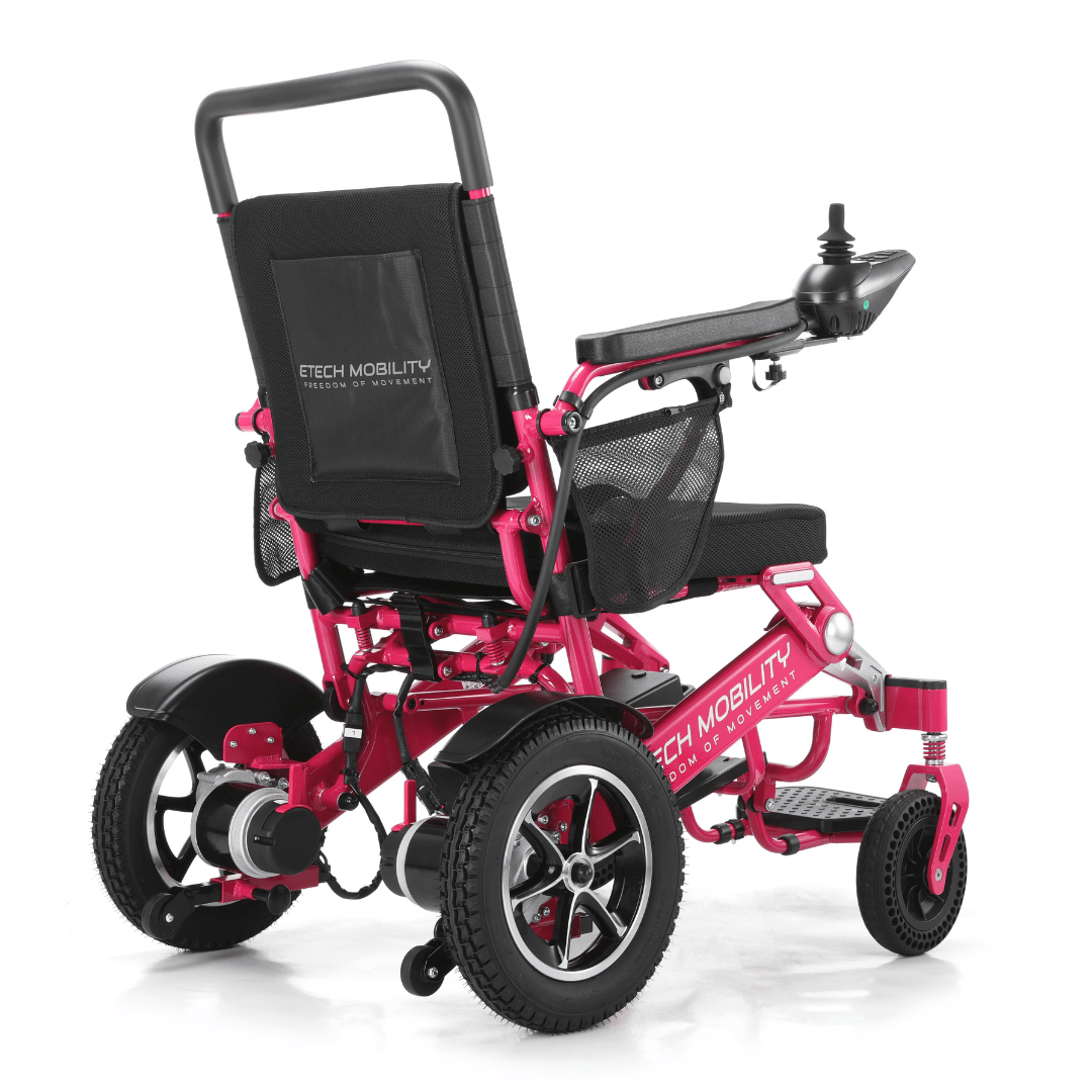 Limited Edition Pink Lightweight Electric Wheelchair | Freedom Pro ST - Etech Mobility UK