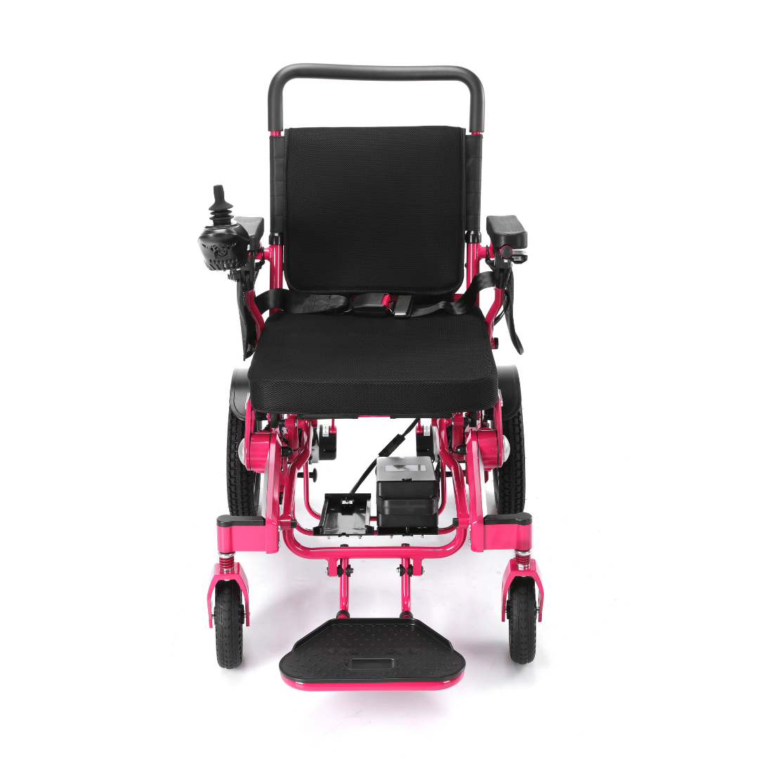 Limited Edition Pink Lightweight Electric Wheelchair | Freedom Pro ST - Etech Mobility UK