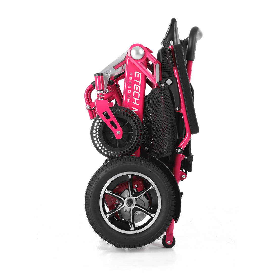 Limited Edition Pink Lightweight Electric Wheelchair | Freedom Pro ST - Etech Mobility UK