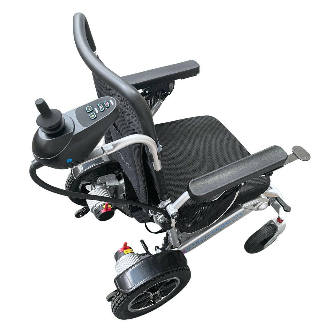 Power Assisted Wheelchair for Carer | Foldable + Reclinable | Freedom Elite MR+ - Etech Mobility UK