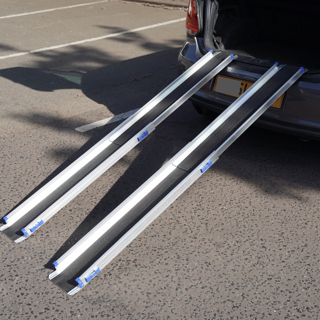 Telescopic Channel Ramps For Wheelchairs Pair - 6ft/1.8m - Etech Mobility UK