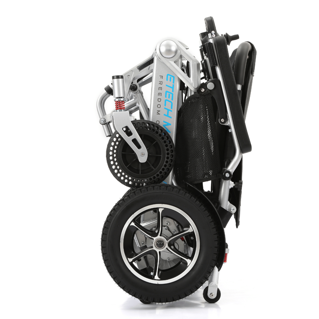 Wide - Seat Automatic Folding Electric Wheelchair | Freedom Elite AF - Etech Mobility UK