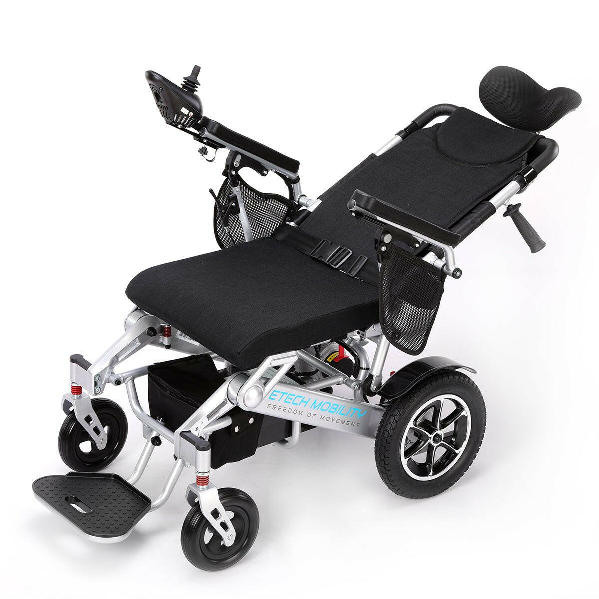 Wide-Seat Reclining Lightweight Foldable Powerchair | Freedom Pro MR - Etech Mobility