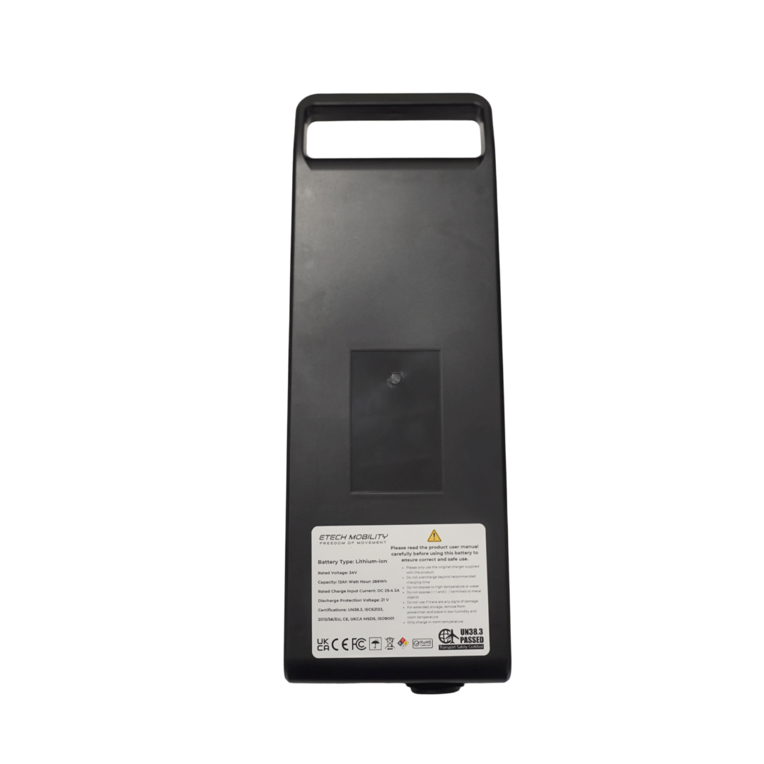 24V 12Ah Lithium - ion Battery for V2 Enterprise 200 Electric Wheelchair - Etech Mobility UK