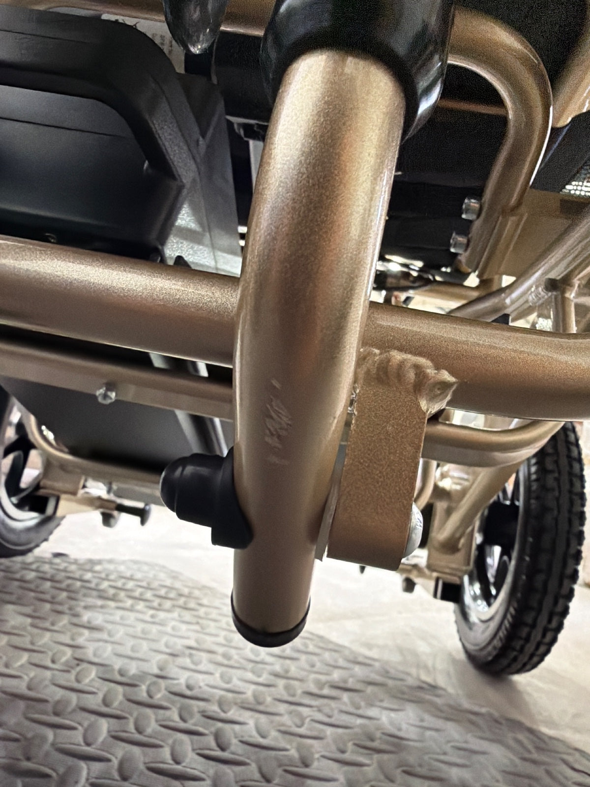 Grade A Refurbished Champagne Freedom Pro AF | Lightweight Automatic Folding Electric Wheelchair
