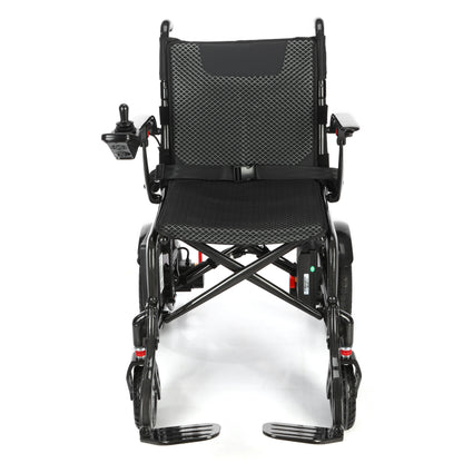 Etech Mobility Atlas HD Carbon heavy-duty electric wheelchair, front three-quarter view