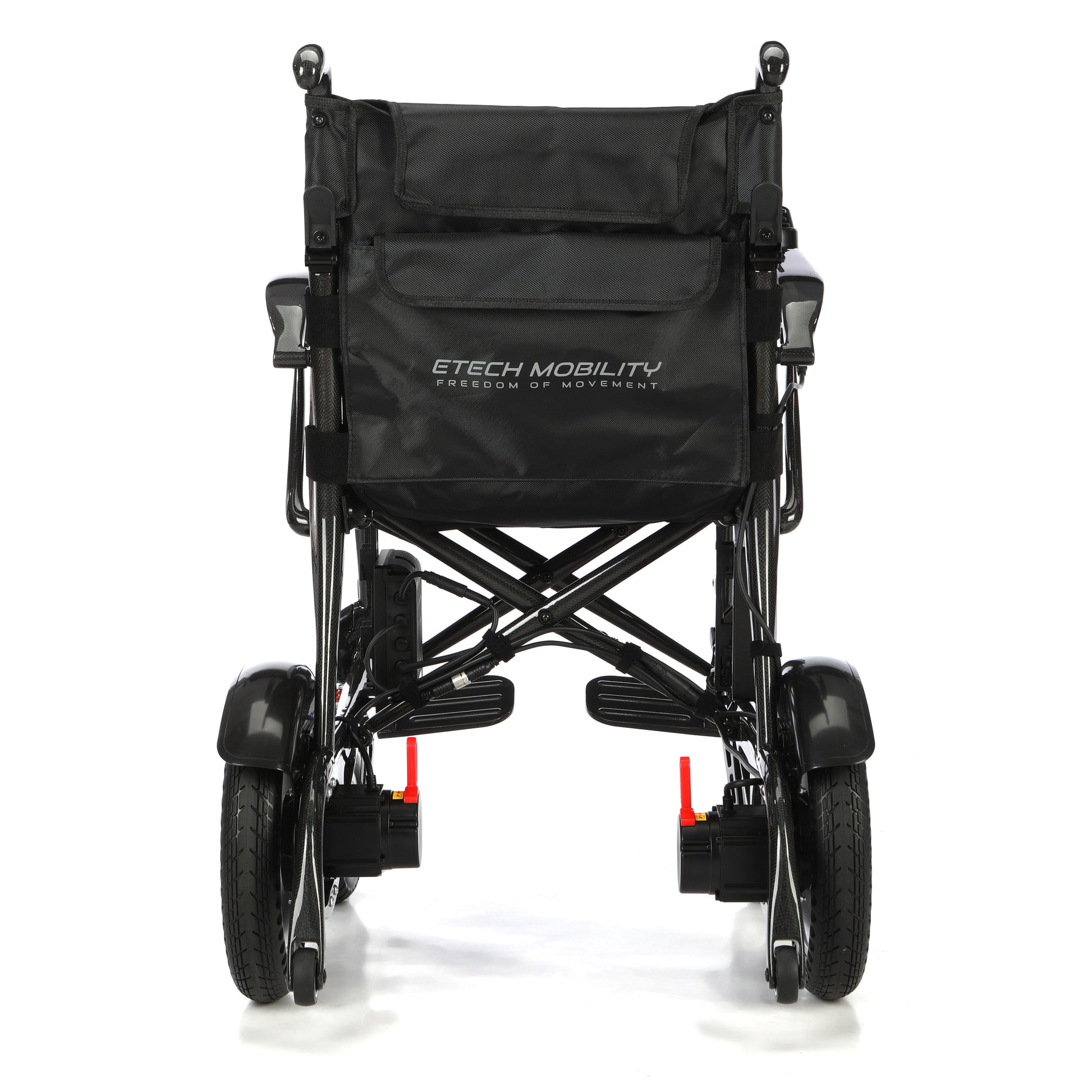Etech Mobility Atlas HD Carbon electric wheelchair with large 12-inch rear wheels