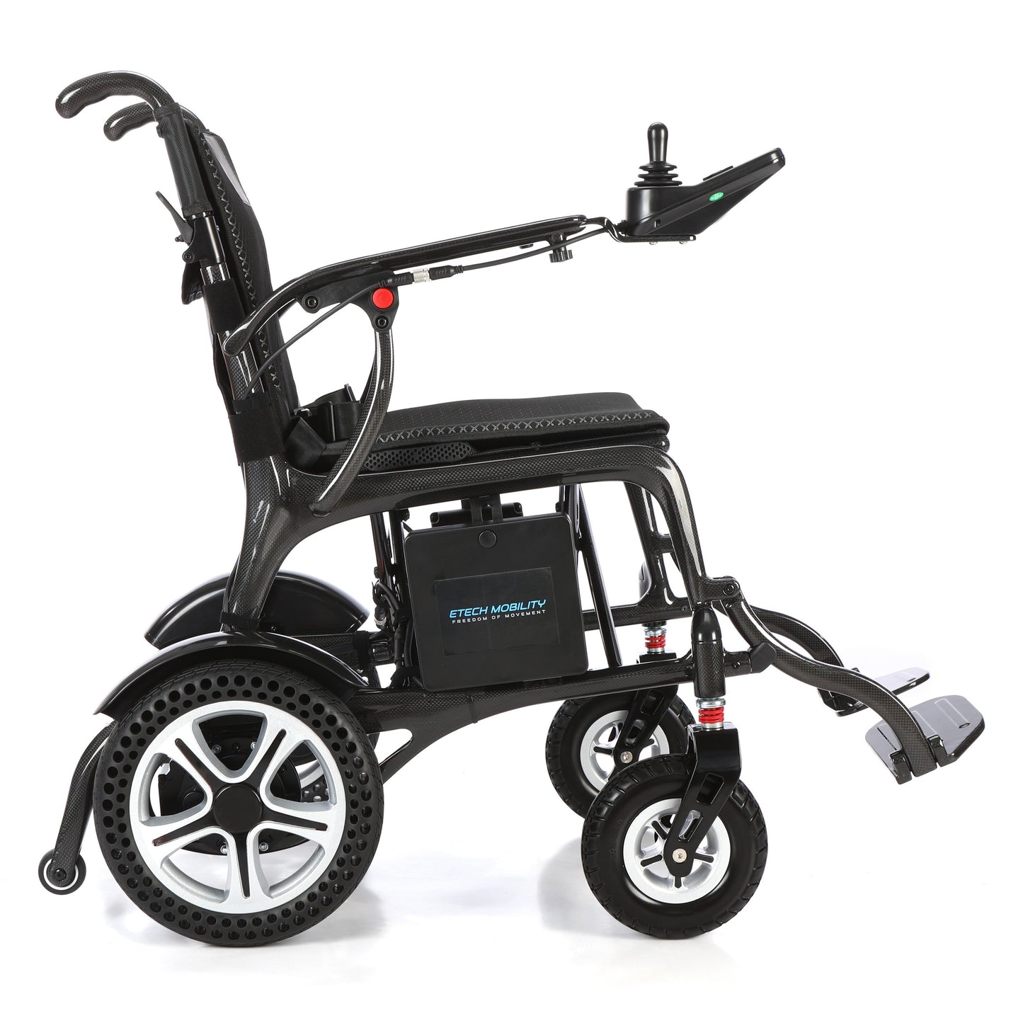 Etech Mobility Atlas HD Carbon electric wheelchair, detail view