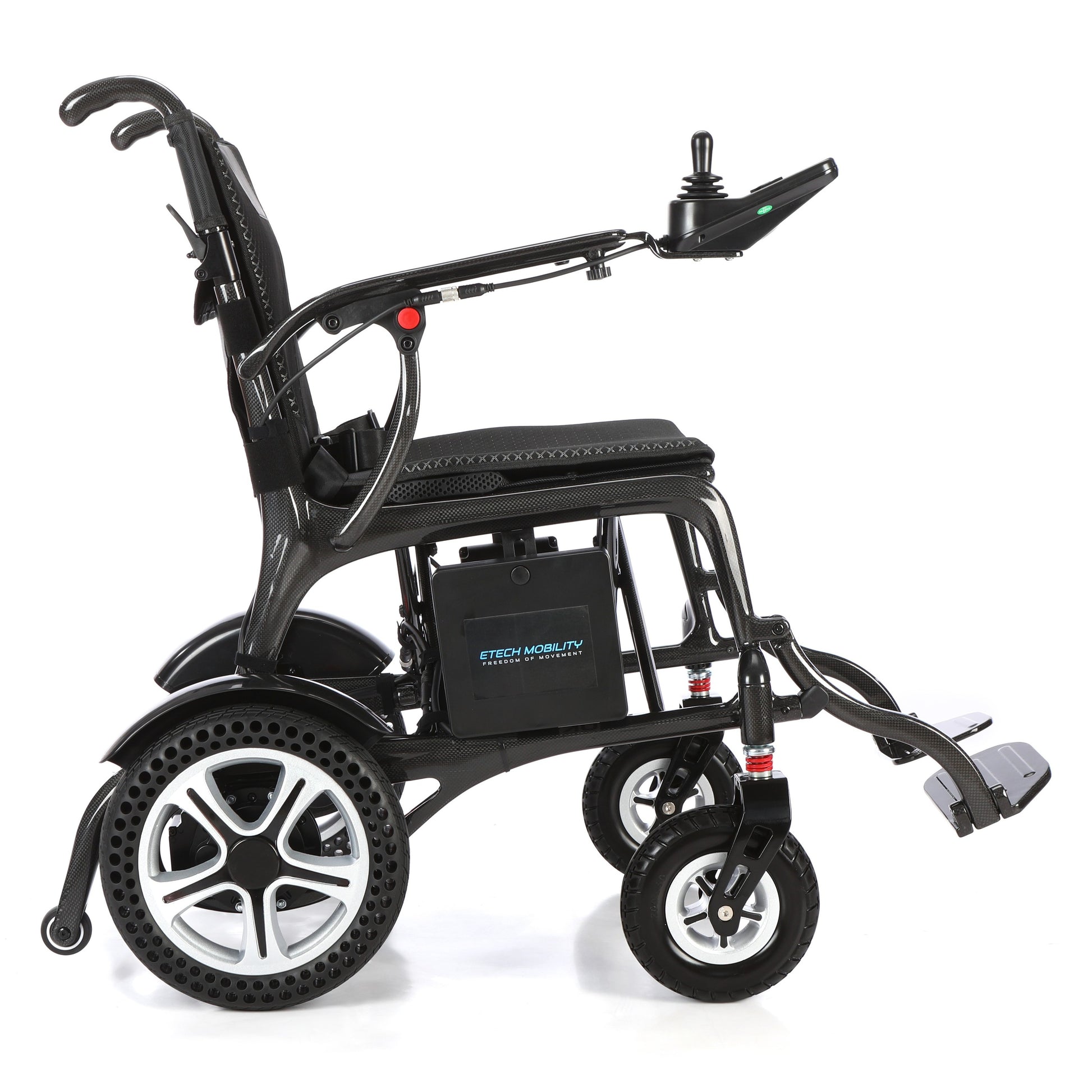 Etech Mobility Atlas HD Carbon electric wheelchair, detail view