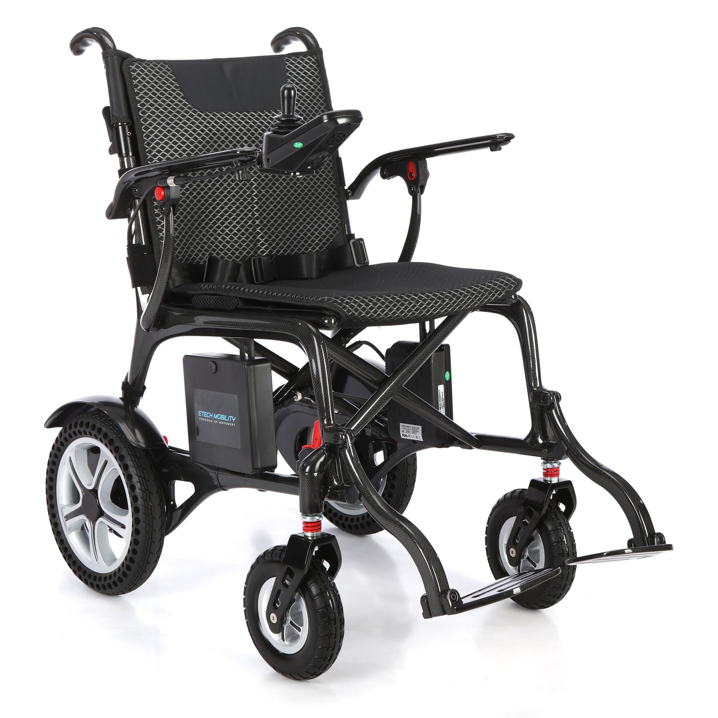 Etech Mobility Atlas HD Carbon electric wheelchair, side view