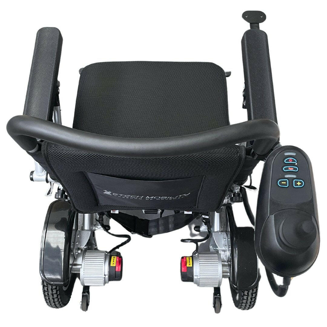 Carer Controlled Electric Wheelchair With Attendant Control Joystick