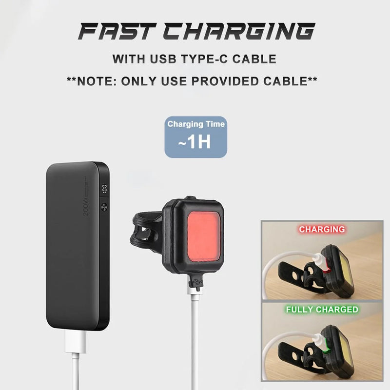 Quick easy charging led lights for electric wheelchair by Etech Mobility