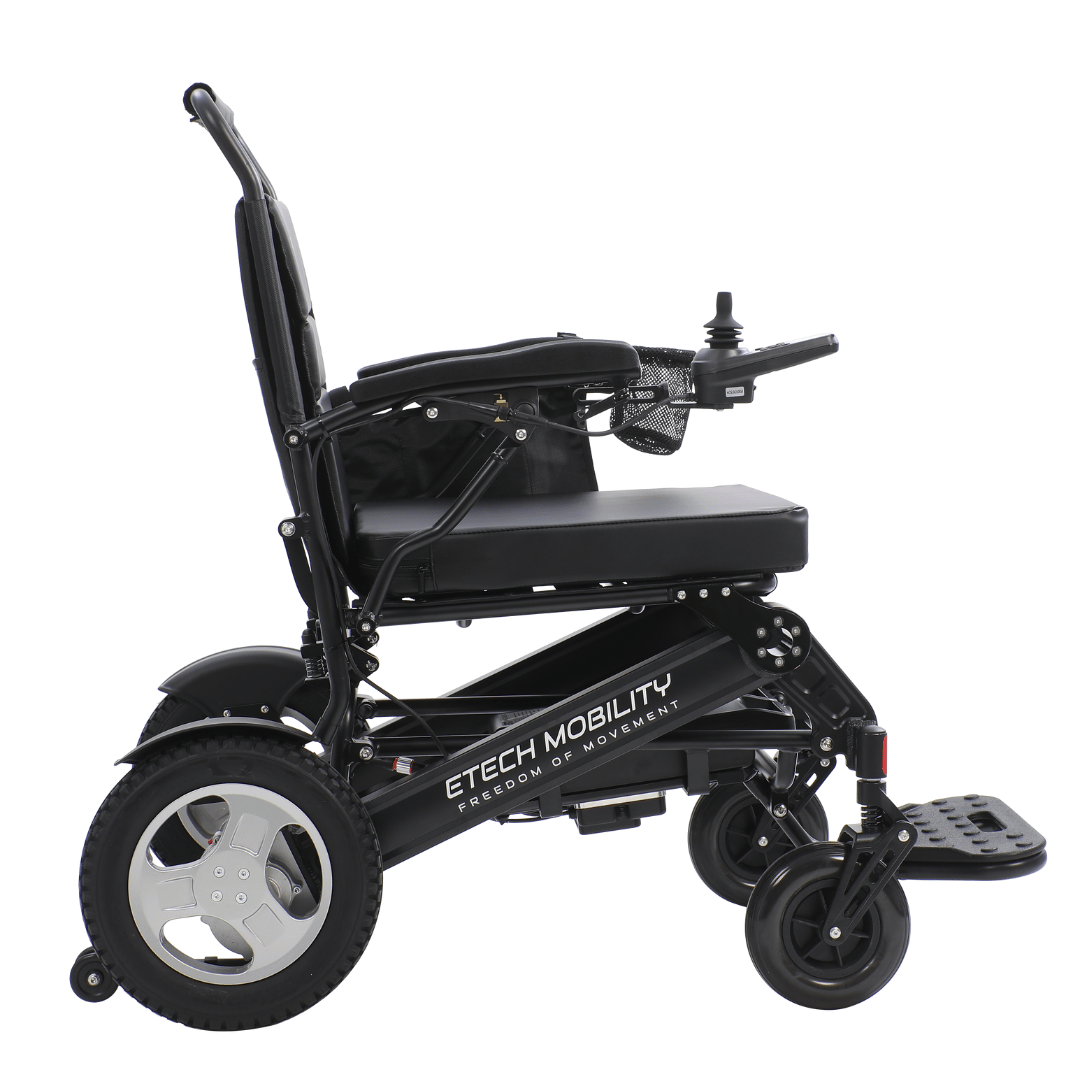 Enterprise 200 – Bariatric Folding Electric Wheelchair with Premium 350W Brushless Motors (200kg Load, 53cm Seat) - Etech Mobility UK