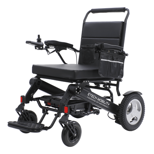 Enterprise 200 – Bariatric Folding Electric Wheelchair with Premium 350W Brushless Motors (200kg Load, 53cm Seat) - Etech Mobility UK