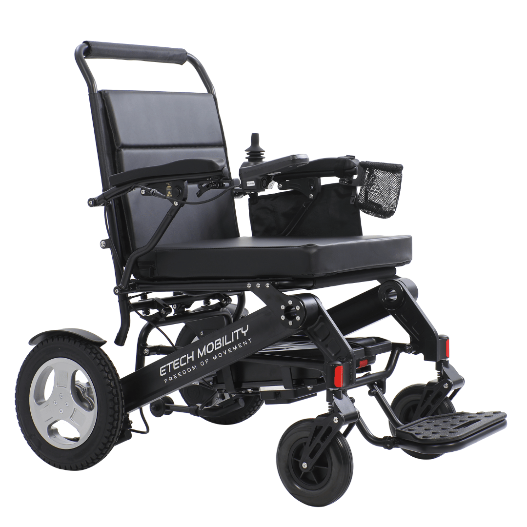 Enterprise 200 – Bariatric Folding Electric Wheelchair with Premium 350W Brushless Motors (200kg Load, 53cm Seat) - Etech Mobility UK