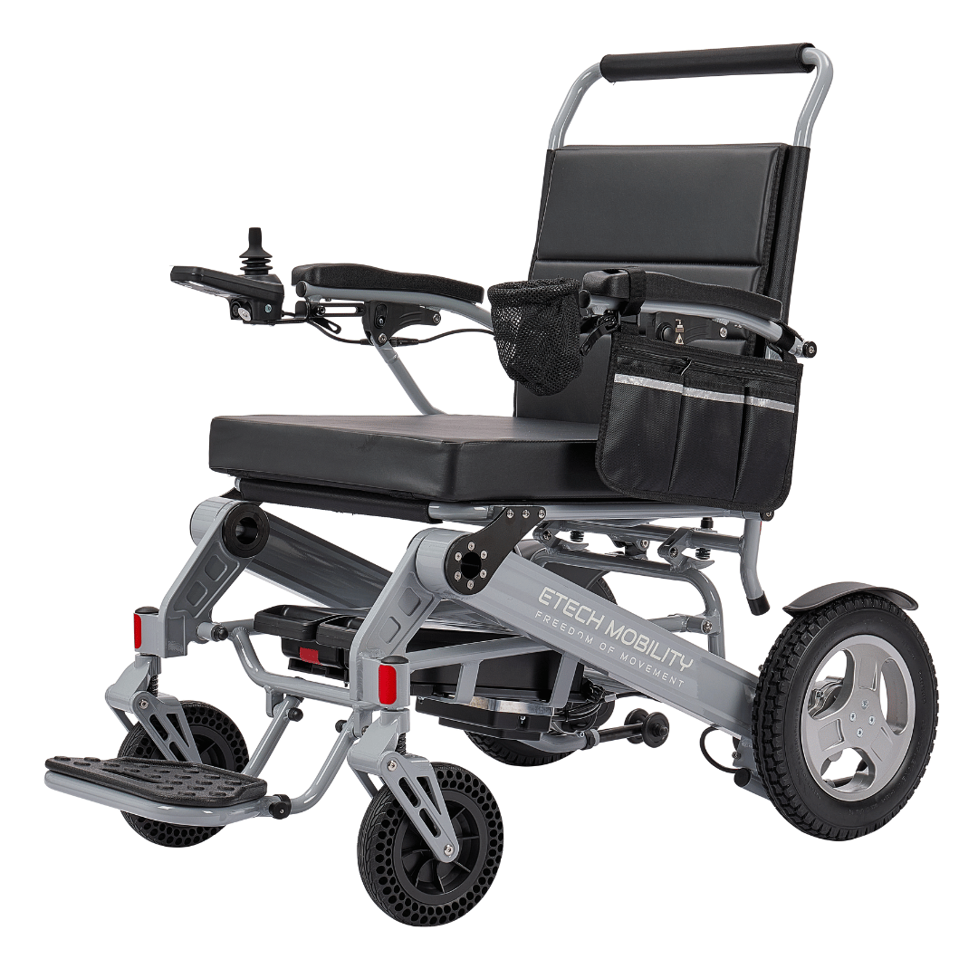 Enterprise 200 – Bariatric Folding Electric Wheelchair with Premium 350W Brushless Motors (200kg Load, 53cm Seat) - Etech Mobility UK