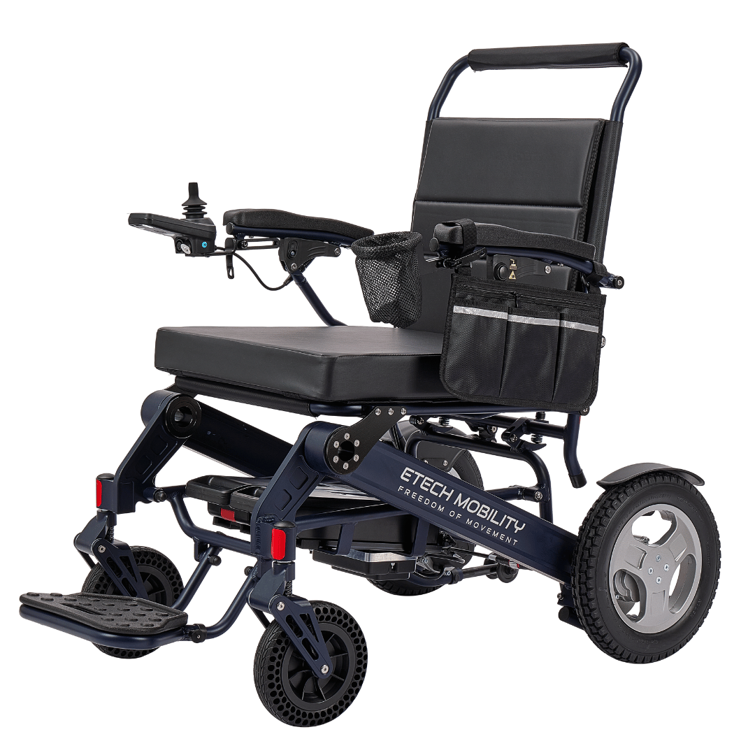 Enterprise 200 – Bariatric Folding Electric Wheelchair with Premium 350W Brushless Motors (200kg Load, 53cm Seat) - Etech Mobility UK