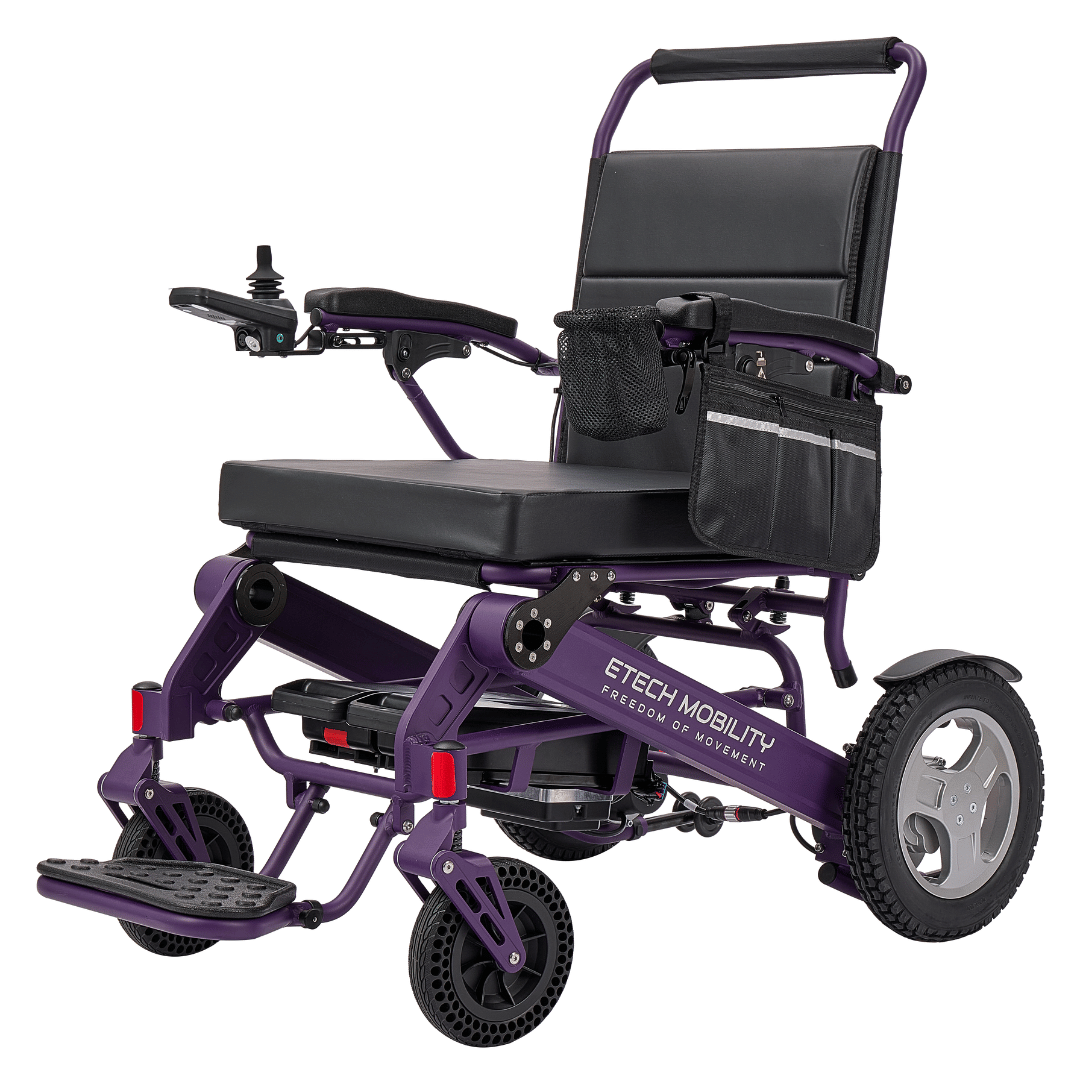Enterprise 200 – Bariatric Folding Electric Wheelchair with Premium 350W Brushless Motors (200kg Load, 53cm Seat) - Etech Mobility UK