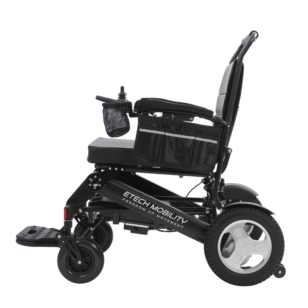 Enterprise 200 – Bariatric Folding Electric Wheelchair with Premium 350W Brushless Motors (200kg Load, 53cm Seat) - Etech Mobility UK