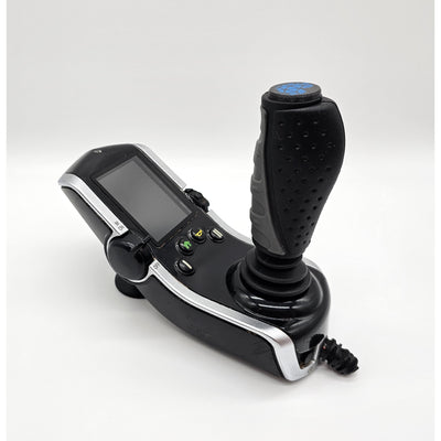Ergo Stick ergonomic joystick handle on an electric wheelchair controller
