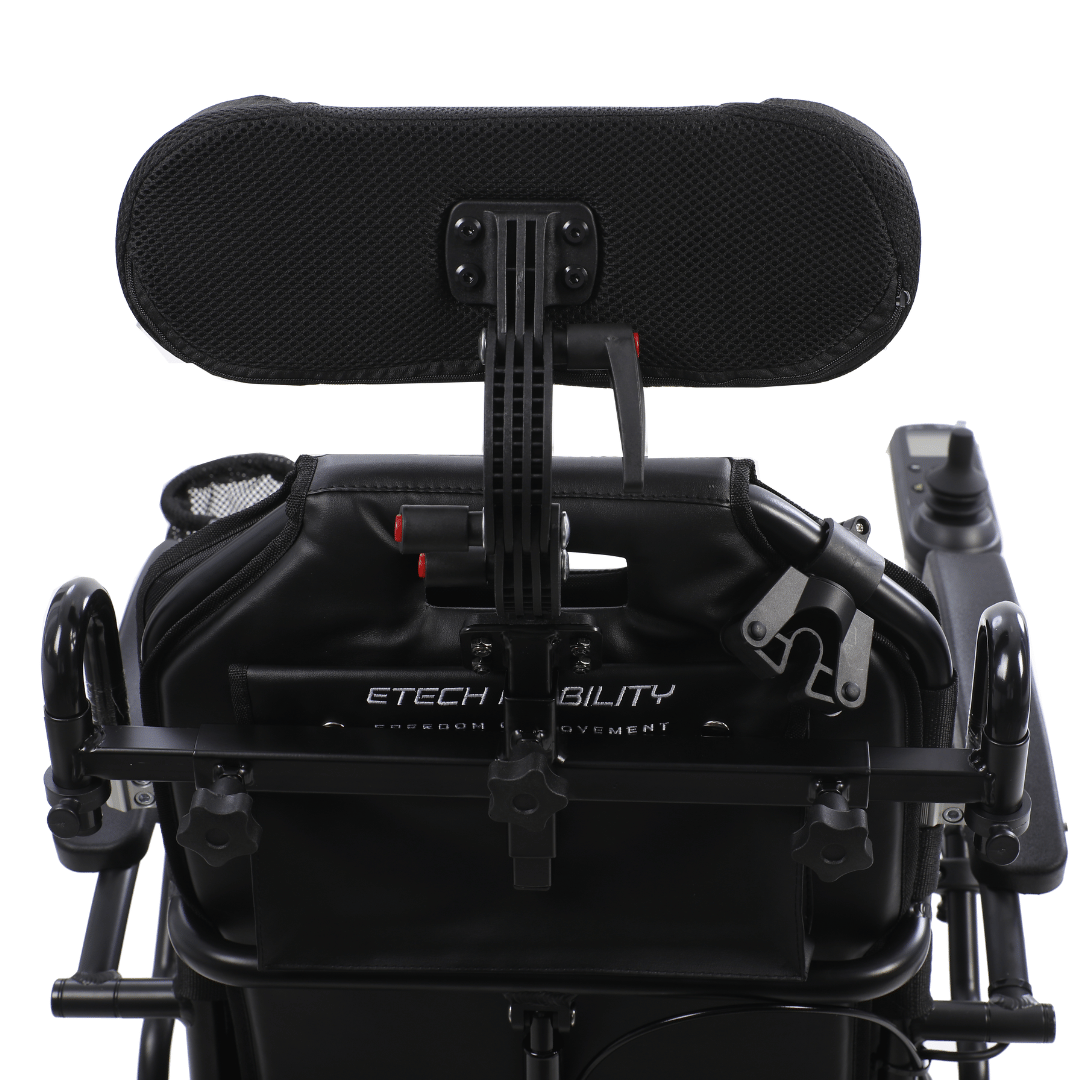 Etech Mobility Adjustable Wheelchair Headrest – Comfortable Support for Electric Wheelchairs - Etech Mobility UK