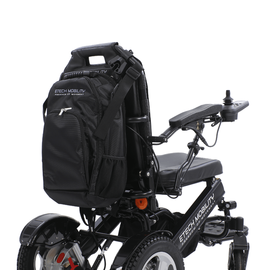 Etech Mobility Wheelchair Backpack – Lightweight, Durable Storage Bag for Electric & Manual Wheelchairs - Etech Mobility UK