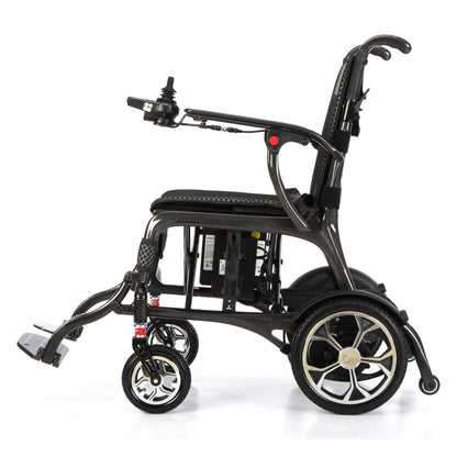 Etech Mobility Evora Carbon lightweight carbon fibre electric wheelchair, side profile