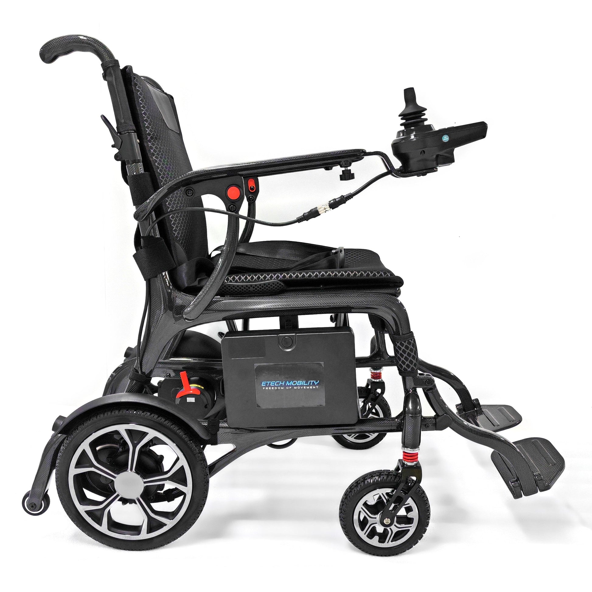 Evora Carbon – 13kg Carbon Fibre Electric Wheelchair with Ultra-Narrow 22cm Fold - Etech Mobility UK