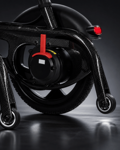 250W whisper quiet brushless motor lightweight folding carbon fibre evora carbon electric wheelchair by Etech Mobility