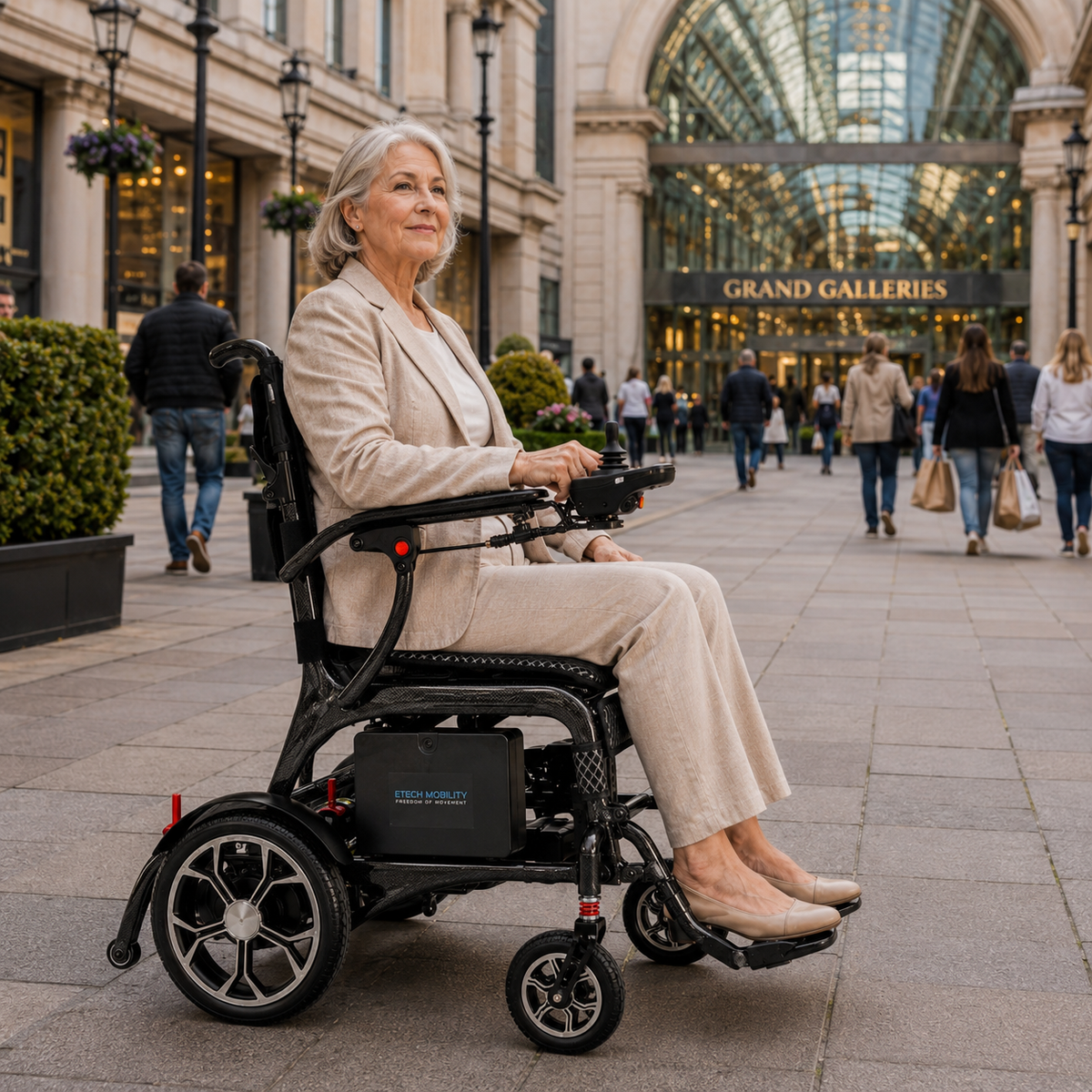 Evora Carbon lightweight folding electric wheelchair with brushless motor power and 13kg lifting weight