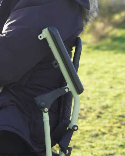 Easy access lift up armrests for ultra lightweight firefly folding electric wheelchair
