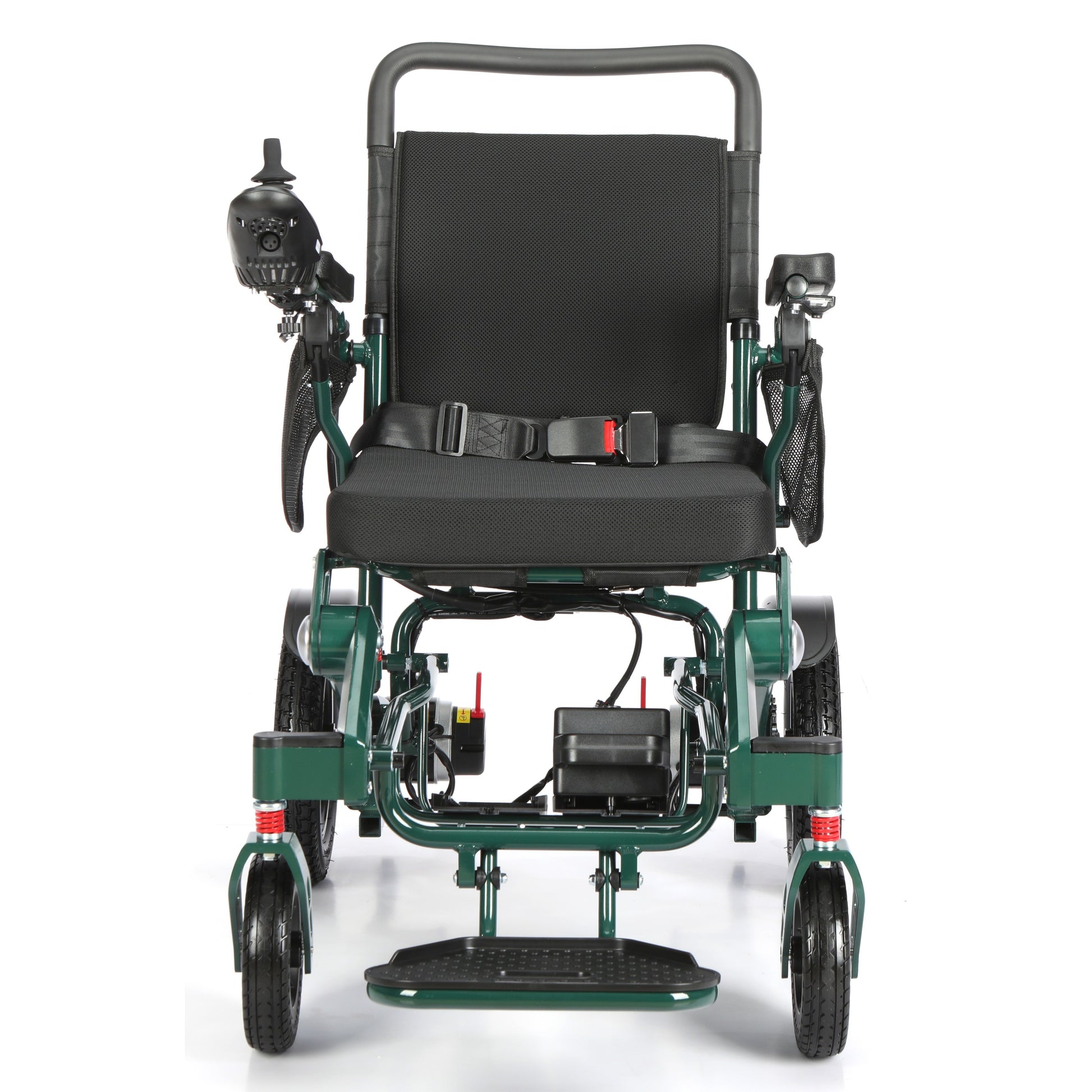 Racing Green Freedom Pro ST electric wheelchair, front view