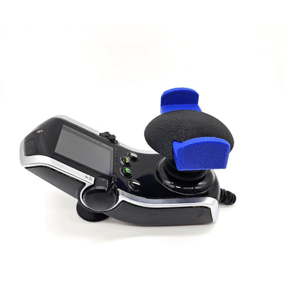 Goal post ergonomic joystick handle on an electric wheelchair controller