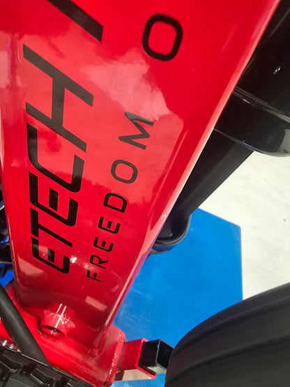 Grade A Refurbished Red Freedom Pro ST | Lightweight Folding Electric Wheelchair - Etech Mobility UK