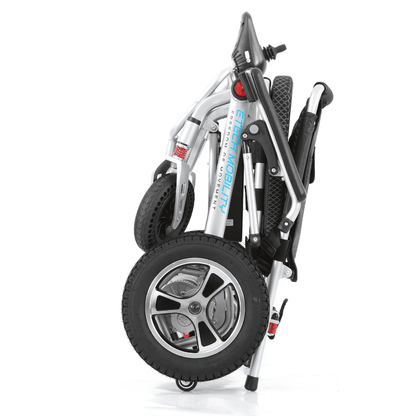 Grade A Refurbished Silver LiteMax 2 | Ultra-Lightweight Folding Electric Wheelchair - Etech Mobility UK
