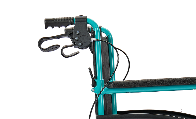 Transit manual, lightweight wheelchair with handles squeeze braking by Etech Mobility