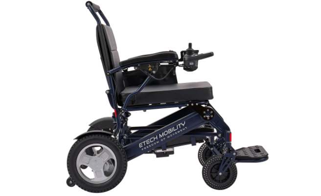 Folding, lightweight, 200kg high capacity electric wheelchair | Etech Mobility