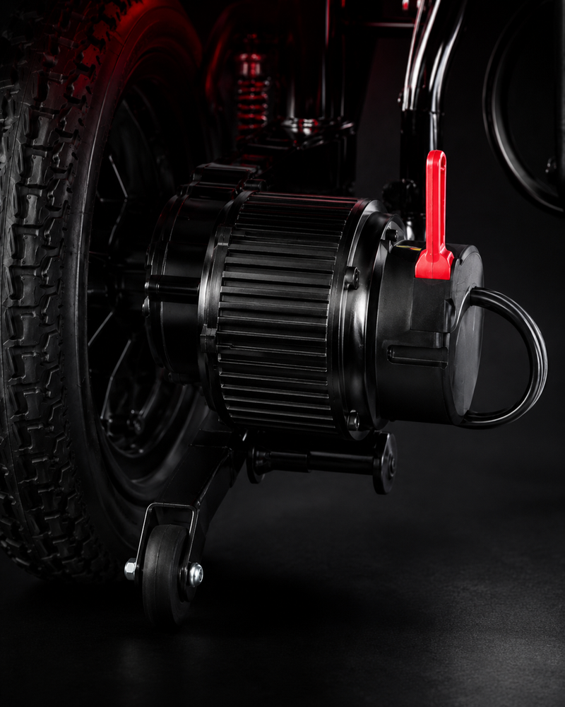Etech Mobility lightweight folding Horizon 7 electric wheelchair with powerful motors