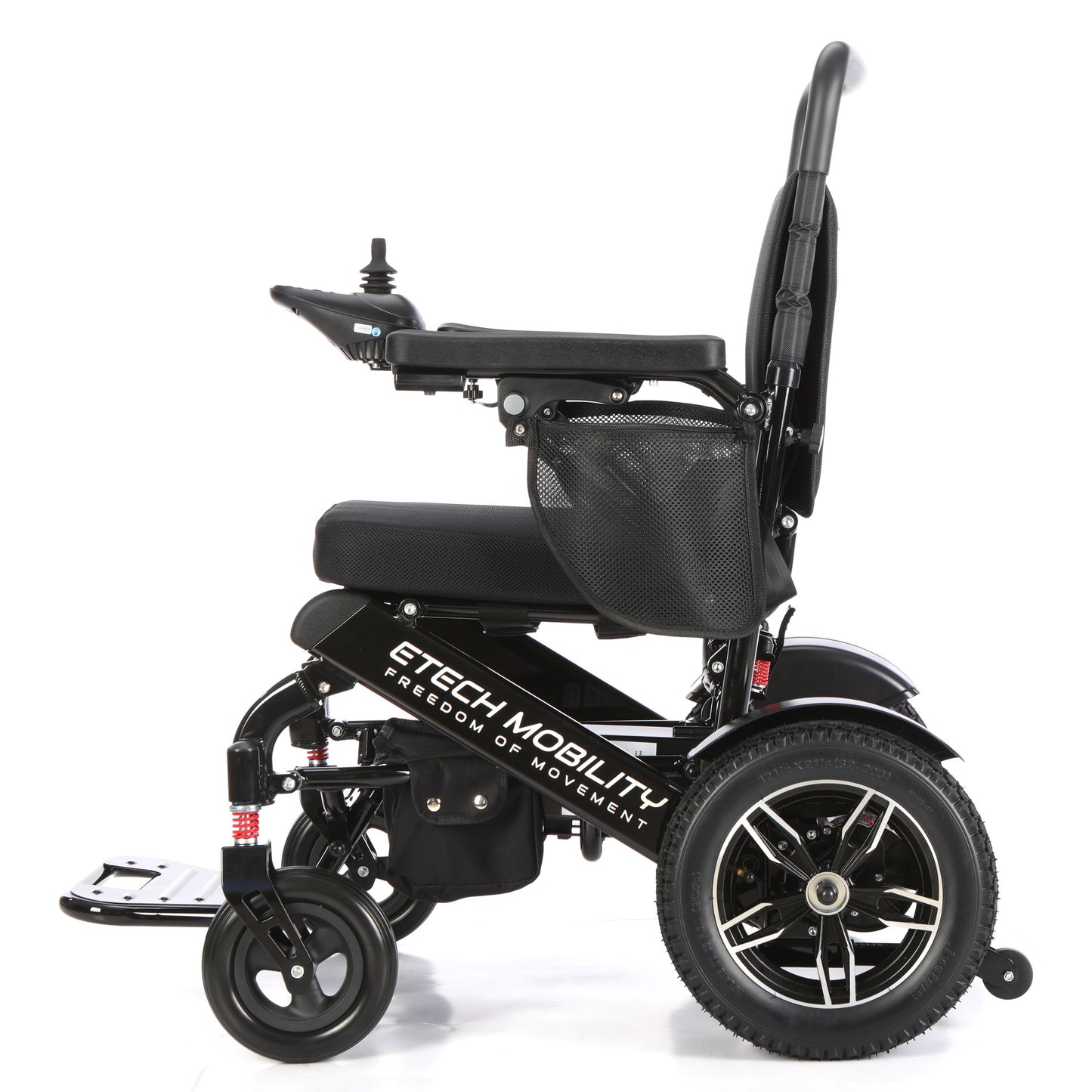 Etech Mobility Horizon 7 electric wheelchair in black, right side view