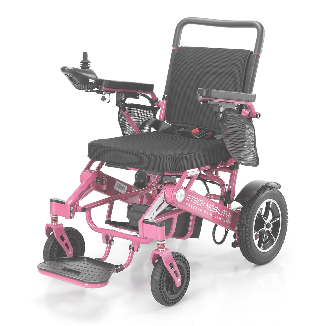 isometric angled freedom pro st lightweight folding electric wheelchair with premium rubber tyres and lithium batteries