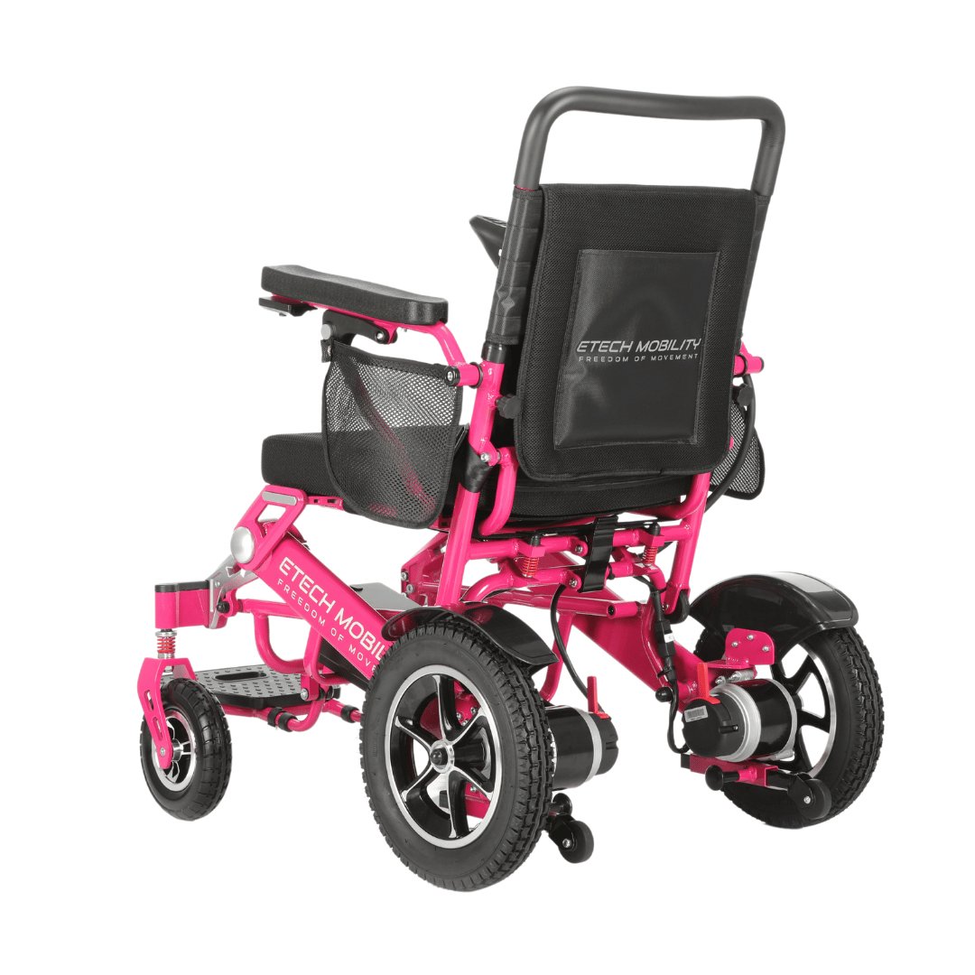 Limited Edition Pink Lightweight Electric Wheelchair | Freedom Pro ST - Etech Mobility UK